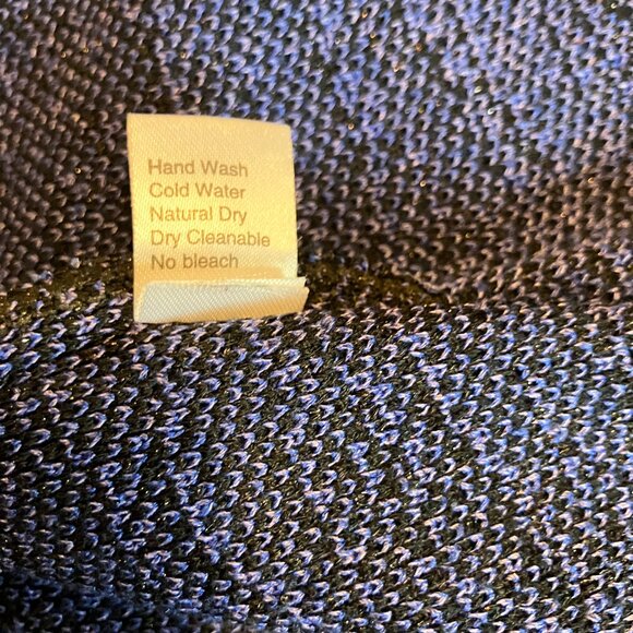 Ming Wang  3/4 Sleeve Blue & Black Knit Long Jacket Size Extra Large XL - Picture 5 of 5